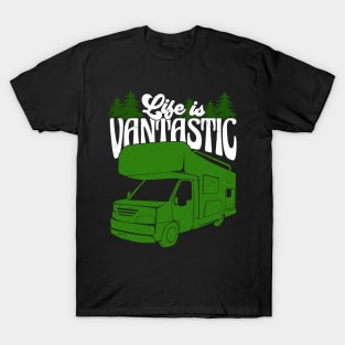 Life Is Vantastic Camper Van Owner Gift T-Shirt